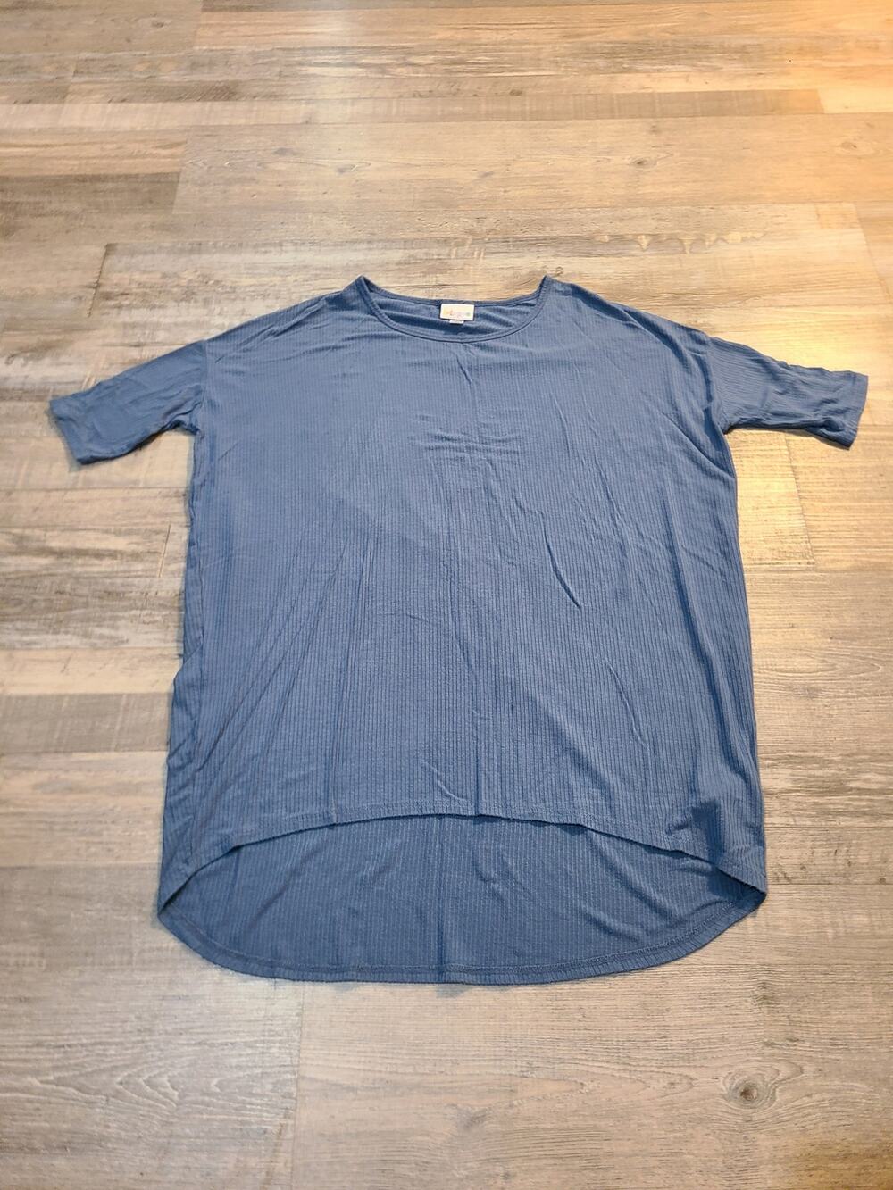 Lularoe xxs women's blue ribbed basic tee